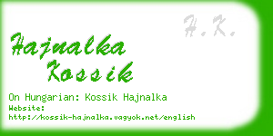 hajnalka kossik business card